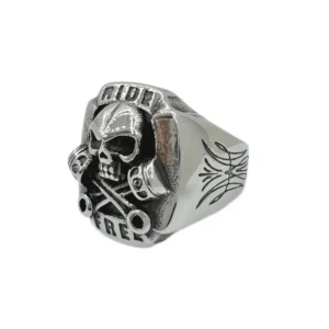Bague biker tête de mort - ring
