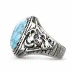 Bague biker turquoise