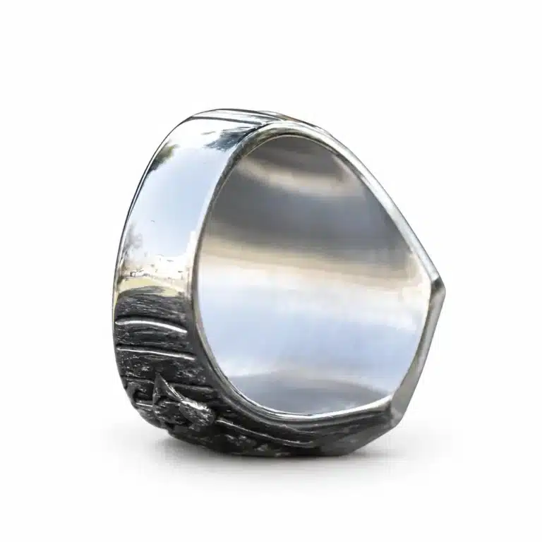 Bague biker turquoise
