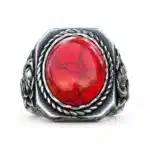Bague biker turquoise