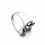 Bague croix tête de mort