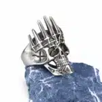 Bague tête de mort couronne homme