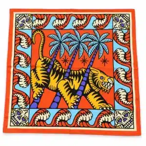 Bandana rétro orange tête de mort - Orange
