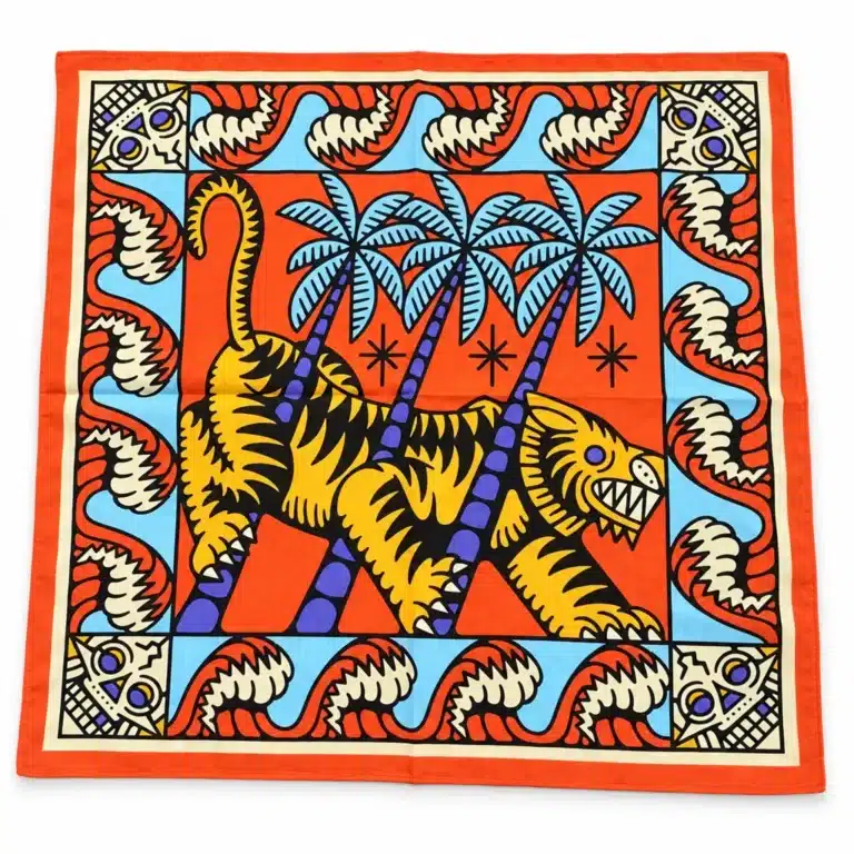 Bandana rétro orange tête de mort - Orange