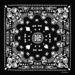Bandana tête de mort biker - Crânes noirs
