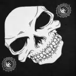 Bandana tête de mort biker - Crâne blanc
