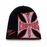 Bonnet croix choppers biker - Noir