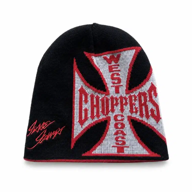 Bonnet croix choppers biker - Noir