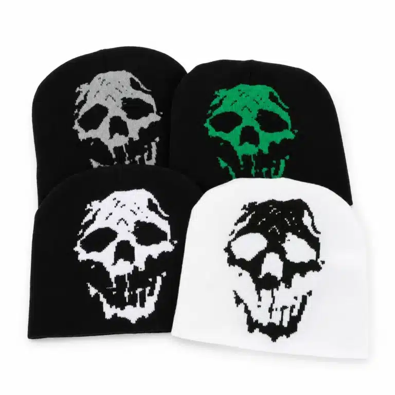 Bonnet grosse tête de mort punk