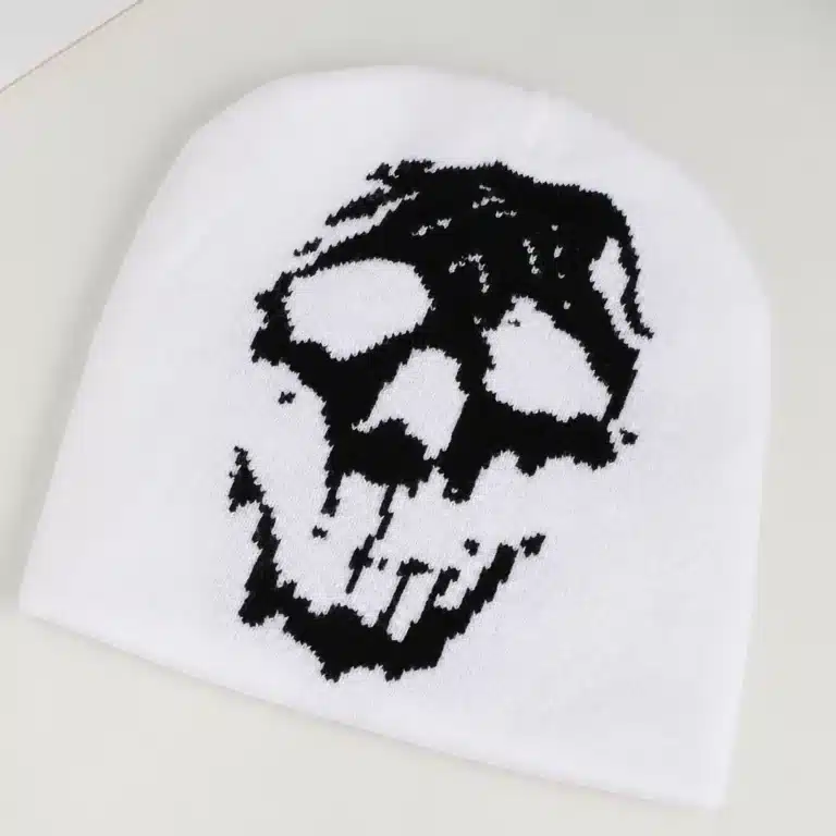 Bonnet grosse tête de mort punk