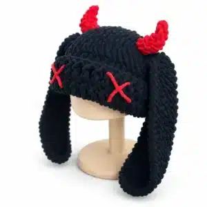 Bonnet kawaii diable - Noir