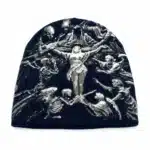 Bonnet unisexe ange squelette - Bleu marine