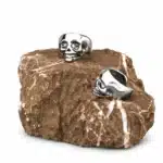 Boucle d'oreille tête de mort sans trou
