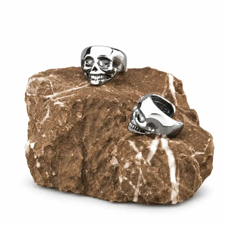 Boucle d'oreille tête de mort sans trou