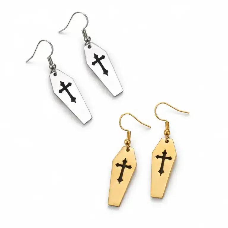 Boucles d'oreilles cercueil