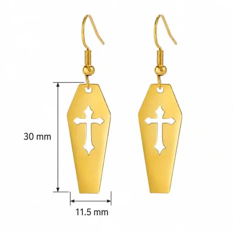 Boucles d'oreilles cercueil