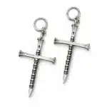 Boucles d'oreilles croix tête de mort