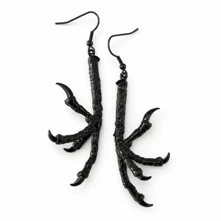 Boucles d'oreilles griffe de corbeau