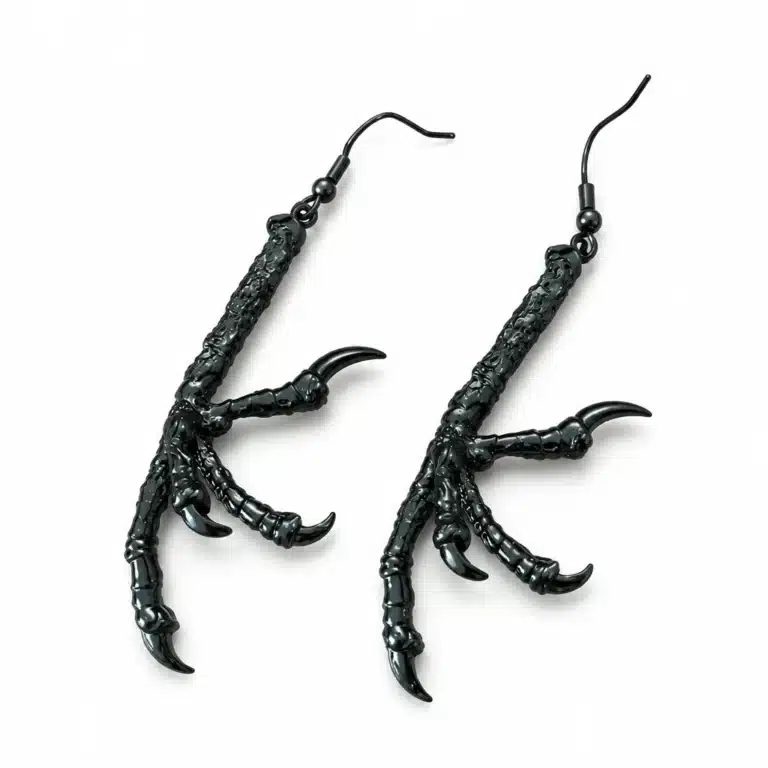 Boucles d'oreilles griffe de corbeau