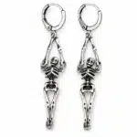 Boucles d'oreilles squelette pendantes