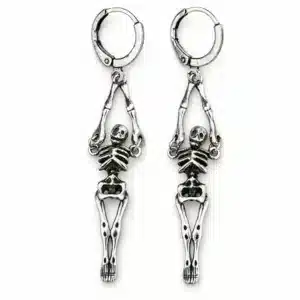 Boucles d'oreilles squelette pendantes