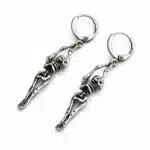 Boucles d'oreilles squelette pendantes