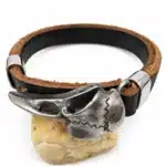 Bracelet crâne de corbeau viking