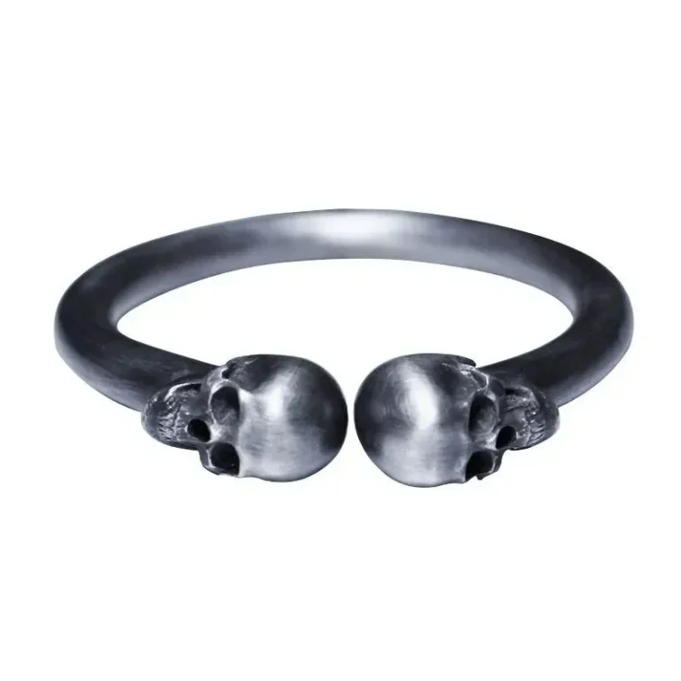 Bracelet double tête de mort