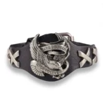 Bracelet motard cuir homme