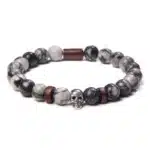 Bracelet perles tête de mort - 19CM Mixte marbre China Mainland