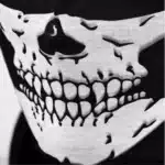Cache-cou tête de mort ghost