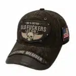 Casquette biker tête de mort vintage