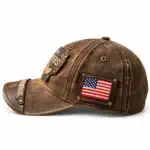 Casquette biker tête de mort vintage
