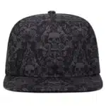 Casquette motif gris tête de mort