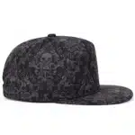Casquette motif gris tête de mort