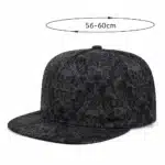 Casquette motif gris tête de mort