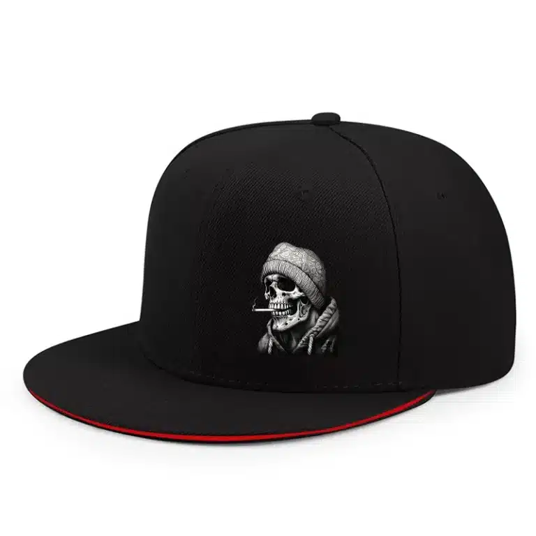 Casquette snapback tête de mort - Rouge