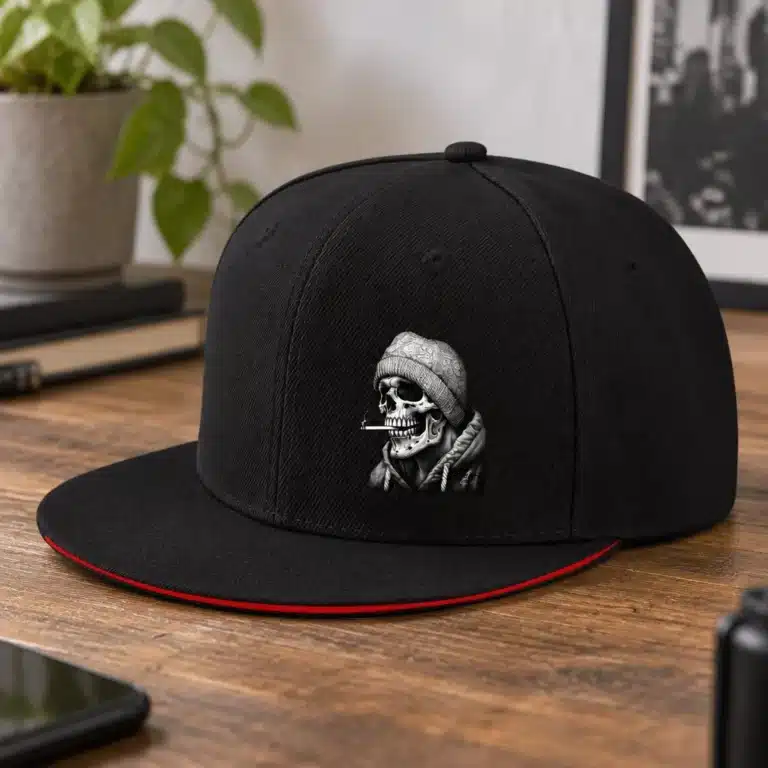 Casquette snapback tête de mort