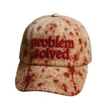 Casquette tachée de sang Halloween - Beige rouge