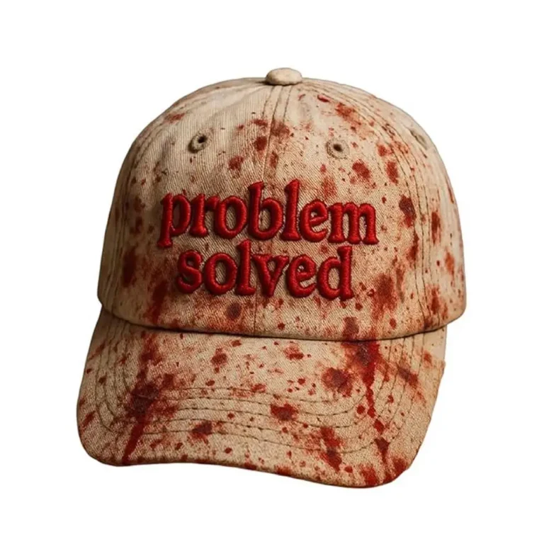 Casquette tachée de sang Halloween - Beige rouge