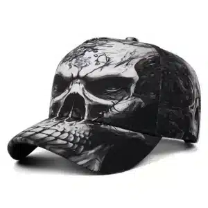 Casquette tête de mort homme - Crâne noir