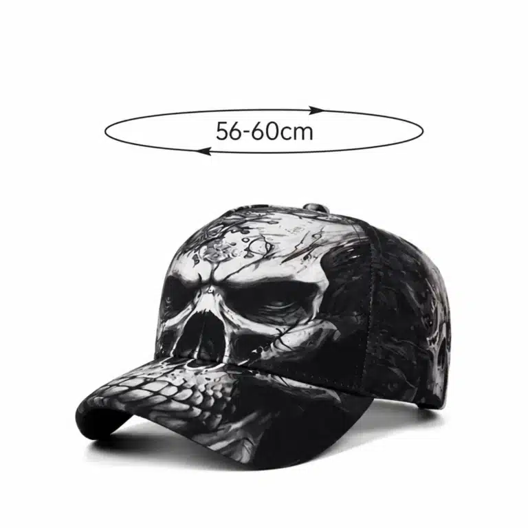 Casquette tête de mort homme