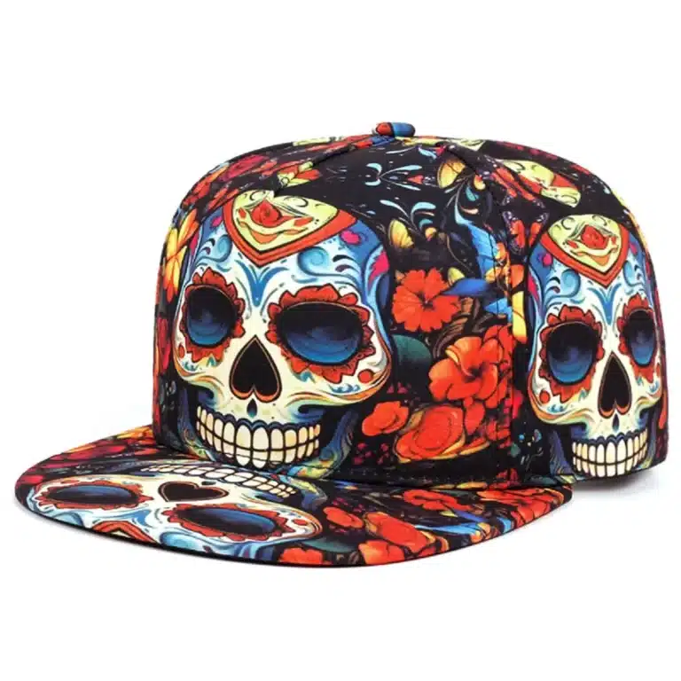 Casquette tête de mort mexicaine coloré - Colorful