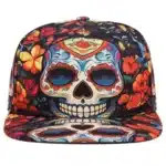 Casquette tête de mort mexicaine coloré