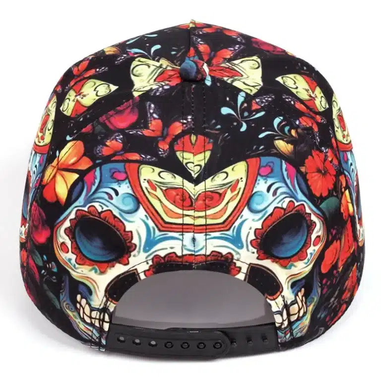 Casquette tête de mort mexicaine coloré