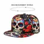 Casquette tête de mort mexicaine coloré