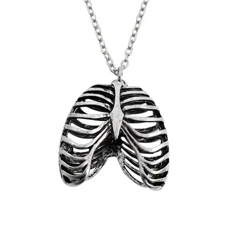 Collier cage thoracique squelette