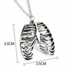 Collier cage thoracique squelette - 50 cm Antique Silver China Mainland