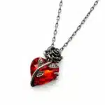 Collier cœur rouge gothique femme - Red