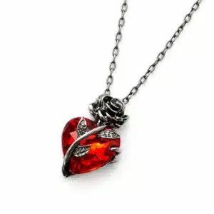 Collier cœur rouge gothique femme - Red